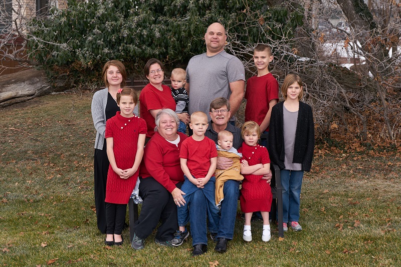 Jensen Family photo 2016 with Penrods